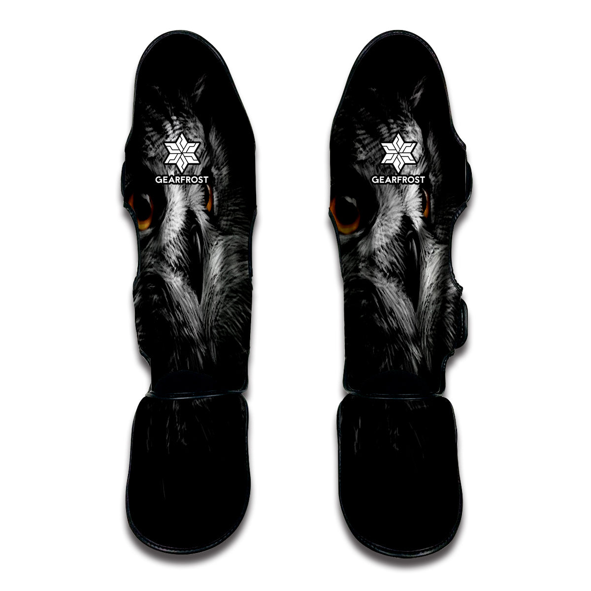Owl Portrait Print Muay Thai Shin Guard