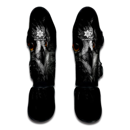 Owl Portrait Print Muay Thai Shin Guard