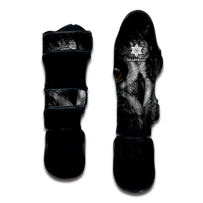 Owl Portrait Print Muay Thai Shin Guard