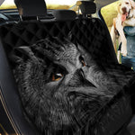 Owl Portrait Print Pet Car Back Seat Cover