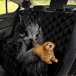 Owl Portrait Print Pet Car Back Seat Cover