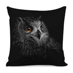 Owl Portrait Print Pillow Cover