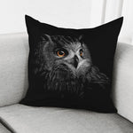 Owl Portrait Print Pillow Cover