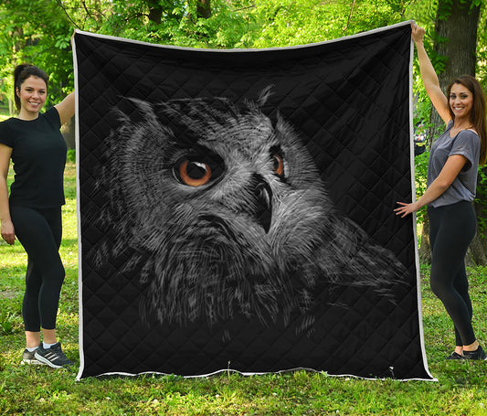 Owl Portrait Print Quilt