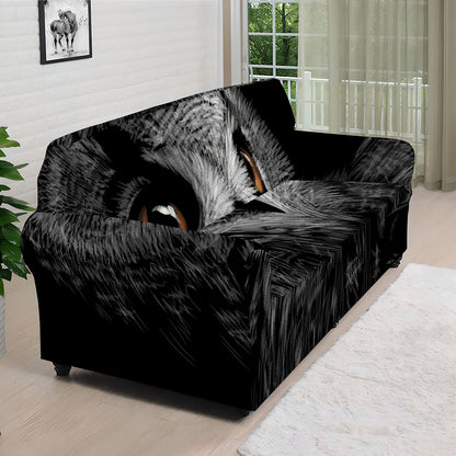 Owl Portrait Print Sofa Cover