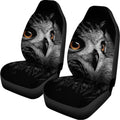 Owl Portrait Print Universal Fit Car Seat Covers
