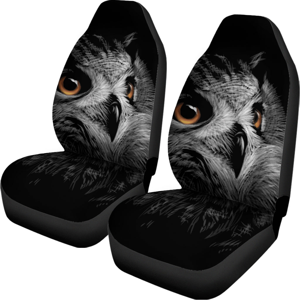 Owl Portrait Print Universal Fit Car Seat Covers