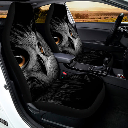 Owl Portrait Print Universal Fit Car Seat Covers