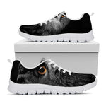 Owl Portrait Print White Sneakers