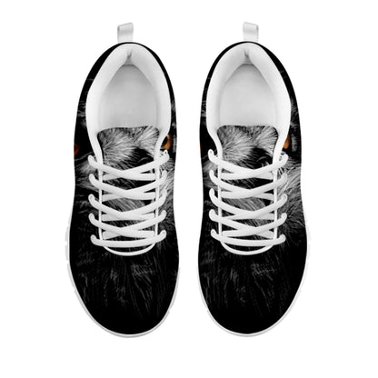 Owl Portrait Print White Sneakers