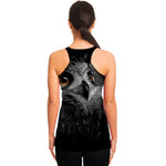 Owl Portrait Print Women's Racerback Tank Top