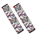 Owl With Glasses Pattern Print Car Seat Belt Covers