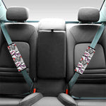 Owl With Glasses Pattern Print Car Seat Belt Covers