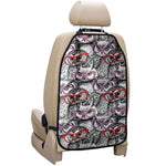 Owl With Glasses Pattern Print Car Seat Organizers