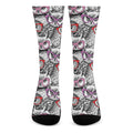 Owl With Glasses Pattern Print Crew Socks