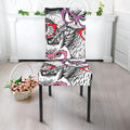 Owl With Glasses Pattern Print Dining Chair Slipcover