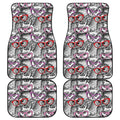 Owl With Glasses Pattern Print Front and Back Car Floor Mats