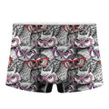 Owl With Glasses Pattern Print Men's Boxer Briefs