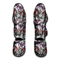 Owl With Glasses Pattern Print Muay Thai Shin Guards