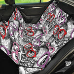 Owl With Glasses Pattern Print Pet Car Back Seat Cover