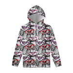 Owl With Glasses Pattern Print Pullover Hoodie