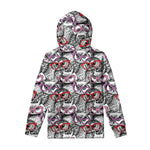 Owl With Glasses Pattern Print Pullover Hoodie