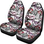 Owl With Glasses Pattern Print Universal Fit Car Seat Covers