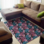 Paisley And Floral Pattern Print Area Rug