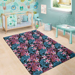 Paisley And Floral Pattern Print Area Rug