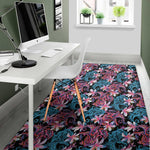 Paisley And Floral Pattern Print Area Rug