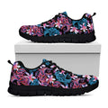 Paisley And Floral Pattern Print Black Running Shoes