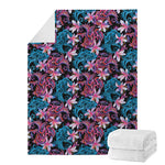 Paisley And Floral Pattern Print Blanket