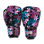 Paisley And Floral Pattern Print Boxing Gloves