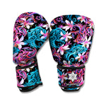 Paisley And Floral Pattern Print Boxing Gloves