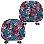 Paisley And Floral Pattern Print Car Headrest Covers