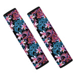 Paisley And Floral Pattern Print Car Seat Belt Covers