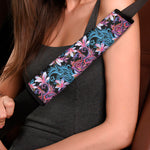 Paisley And Floral Pattern Print Car Seat Belt Covers