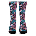 Paisley And Floral Pattern Print Crew Socks