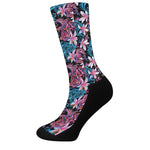 Paisley And Floral Pattern Print Crew Socks