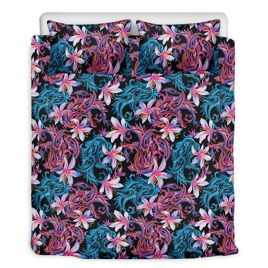 Paisley And Floral Pattern Print Duvet Cover Bedding Set