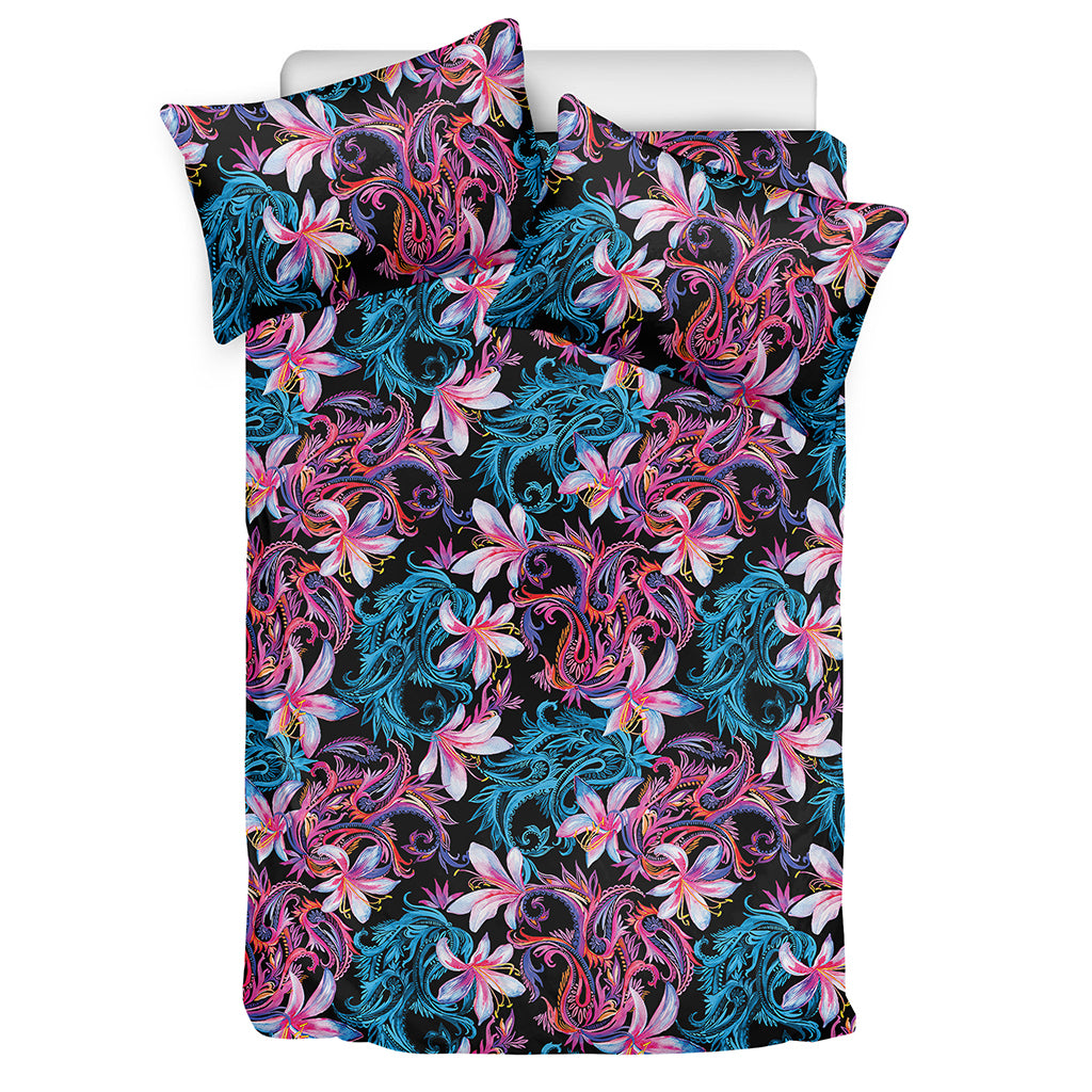 Paisley And Floral Pattern Print Duvet Cover Bedding Set