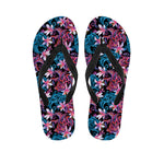 Paisley And Floral Pattern Print Flip Flops