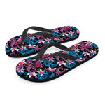 Paisley And Floral Pattern Print Flip Flops