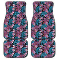 Paisley And Floral Pattern Print Front and Back Car Floor Mats