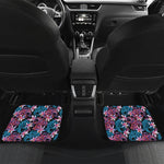 Paisley And Floral Pattern Print Front and Back Car Floor Mats
