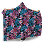 Paisley And Floral Pattern Print Hooded Blanket