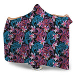 Paisley And Floral Pattern Print Hooded Blanket