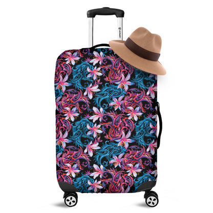 Paisley And Floral Pattern Print Luggage Cover