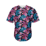 Paisley And Floral Pattern Print Men's Baseball Jersey