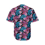 Paisley And Floral Pattern Print Men's Baseball Jersey